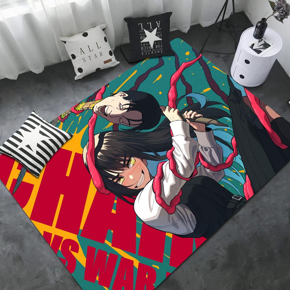 Anime Chainsaw Man Floor Mat Cheaper Anti-slip Modern Living Room Balcony Printed Bedside Mats
