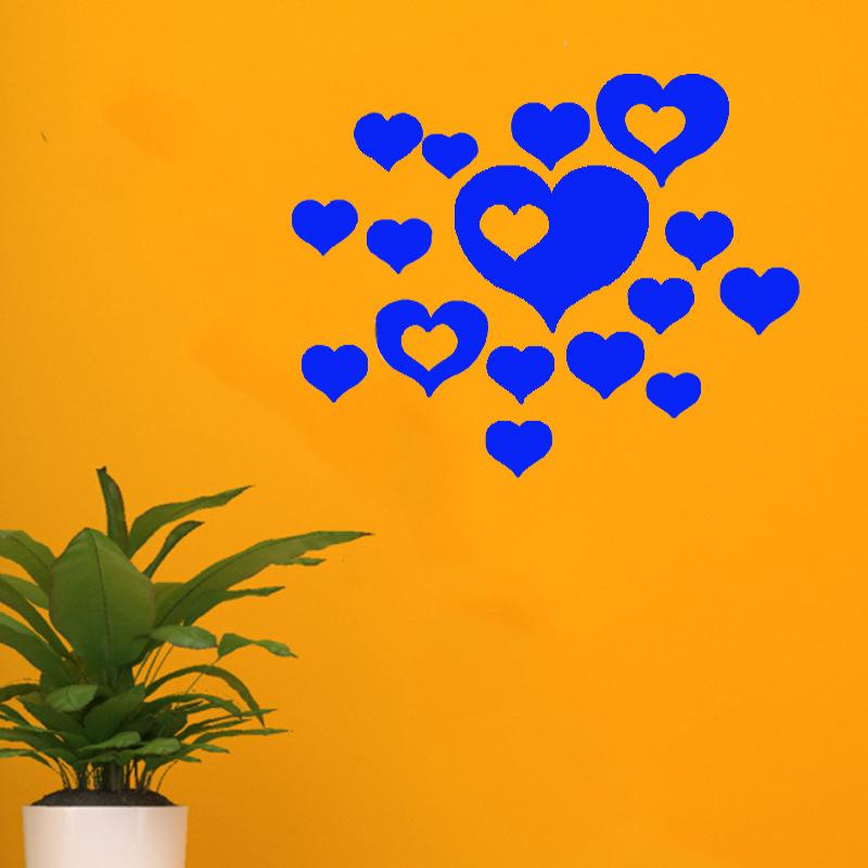 Wall Stickers Love-Heart 3D Acrylic Wall Decal Stickers for Home Living Room Bedroom