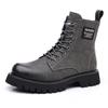 Fashion High Quality Male Genuine Leather Ankle Boots Classic Outdoor Motorcycle Shoes Mens High Top Casual Shoes New Trendy Jeans Boots