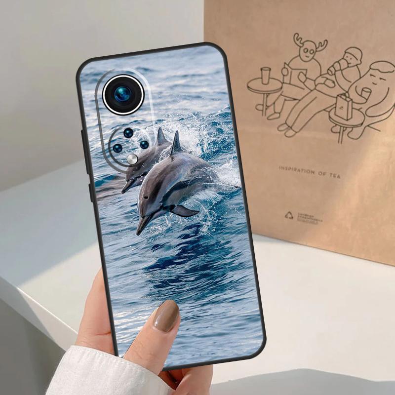 Cute Dolphin Ocean For Honor Magic 8 Pro 5 6 7 Lite Case For Honor Win RT 200 400 50 70 90 X8b X9a X9b X9c X9d