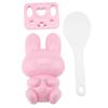 3pcs Food grade PP Cartoon Rabbit Model Sushi Rice Mold DIY Handicraft Onigiri Make Tool(Pink)