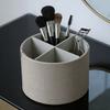 Rotating Pencil Holder Round Pen Organizer Slots Multifunctional Desk with 4 Faux Leather Accessories Organizer