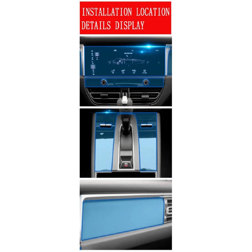 For  Porsche Macan   Gear Panel Navigation Automotive Interior Screen Protective Film TPU Anti-Scratch Sticker Protect