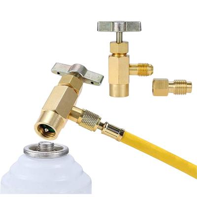 Juego de Llave para Lata R134A Rápido y Simple Válvulas para Lata R134A Dispensador de Refrigerante Material Metálico Válvulas para Aire Acondicionado