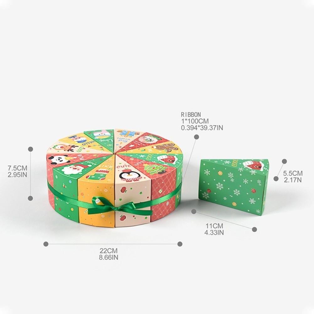 12pcs Christmas Present Box Handmade Xmas Wreath Boxes New Advent Calendar  Holiday Decor