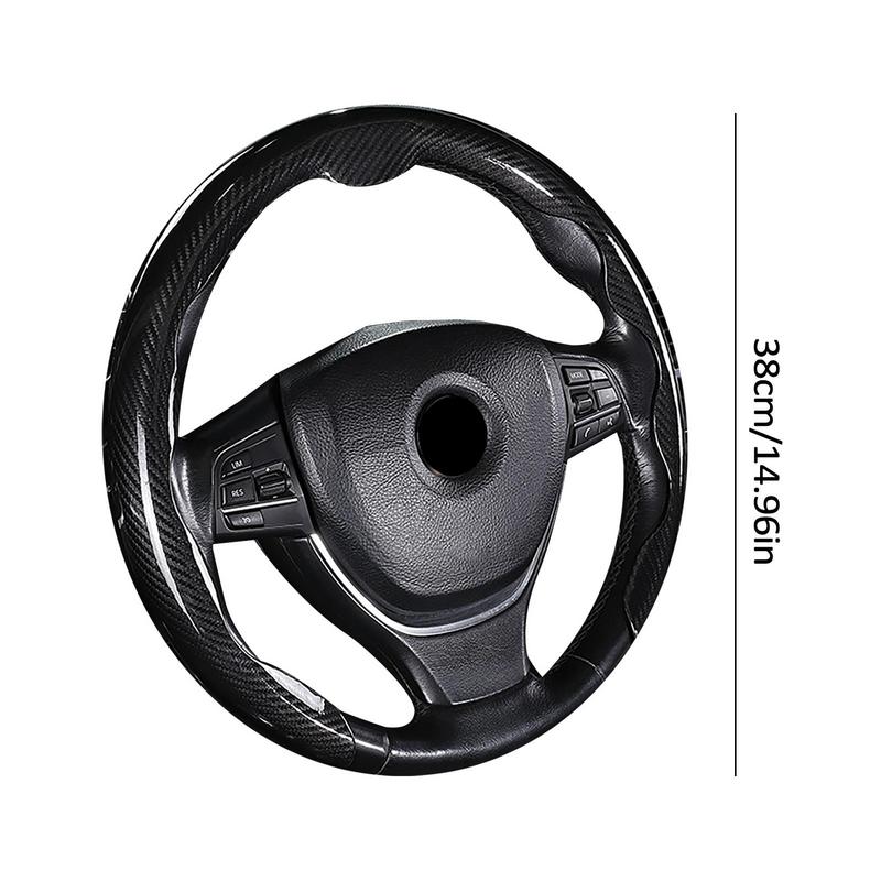 Carbon Fiber Car Steering Wheel Cover Universal Non-slip Steering Wheel Booster Cover Anti-Skid Accessories