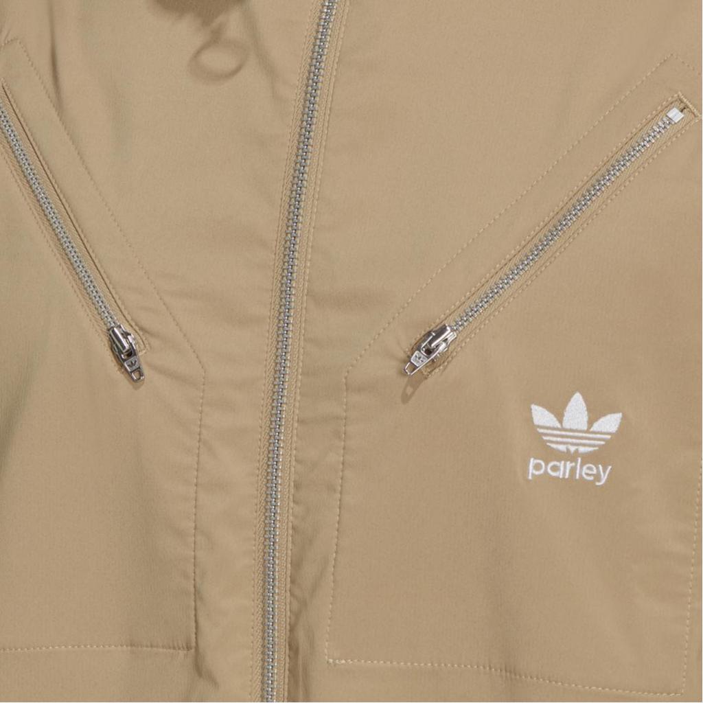 Adidas Originals Parley Boilersuit Logo Striped Solid Color Long Sleeve Jumpsuit Women Jumpsuit Light-Khaki HD2518