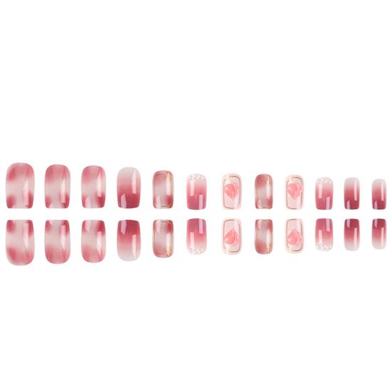 24 ks Umělé nástavce na nehty Odnímatelné rekvizity rozvržení Lehký Užitečný Stiskněte na motýla Plné umělé nehty pro krásu