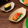 50Pcs Sushi Tray Food Grade Convenient Creative Disposable Paper Boat Shape Dessert Snack Plate Kitchen Supplies