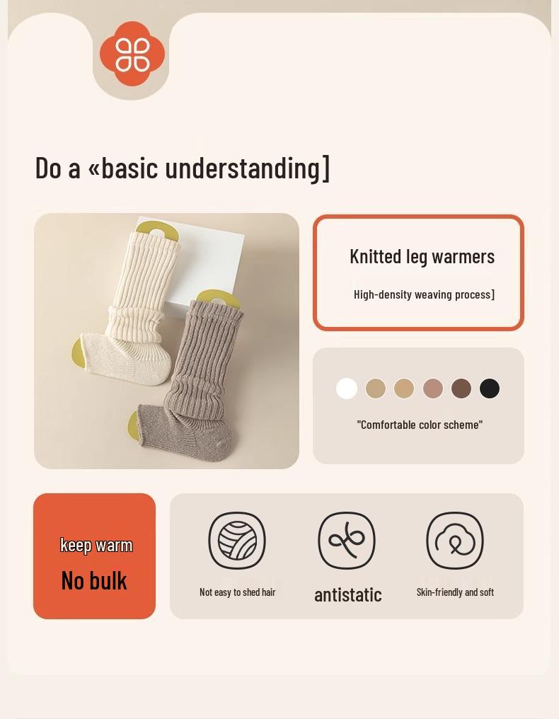 Women's Knitted Leg Warmers – Cozy Scrunch Style for Autumn and Winter, Knee and Ankle Coverage