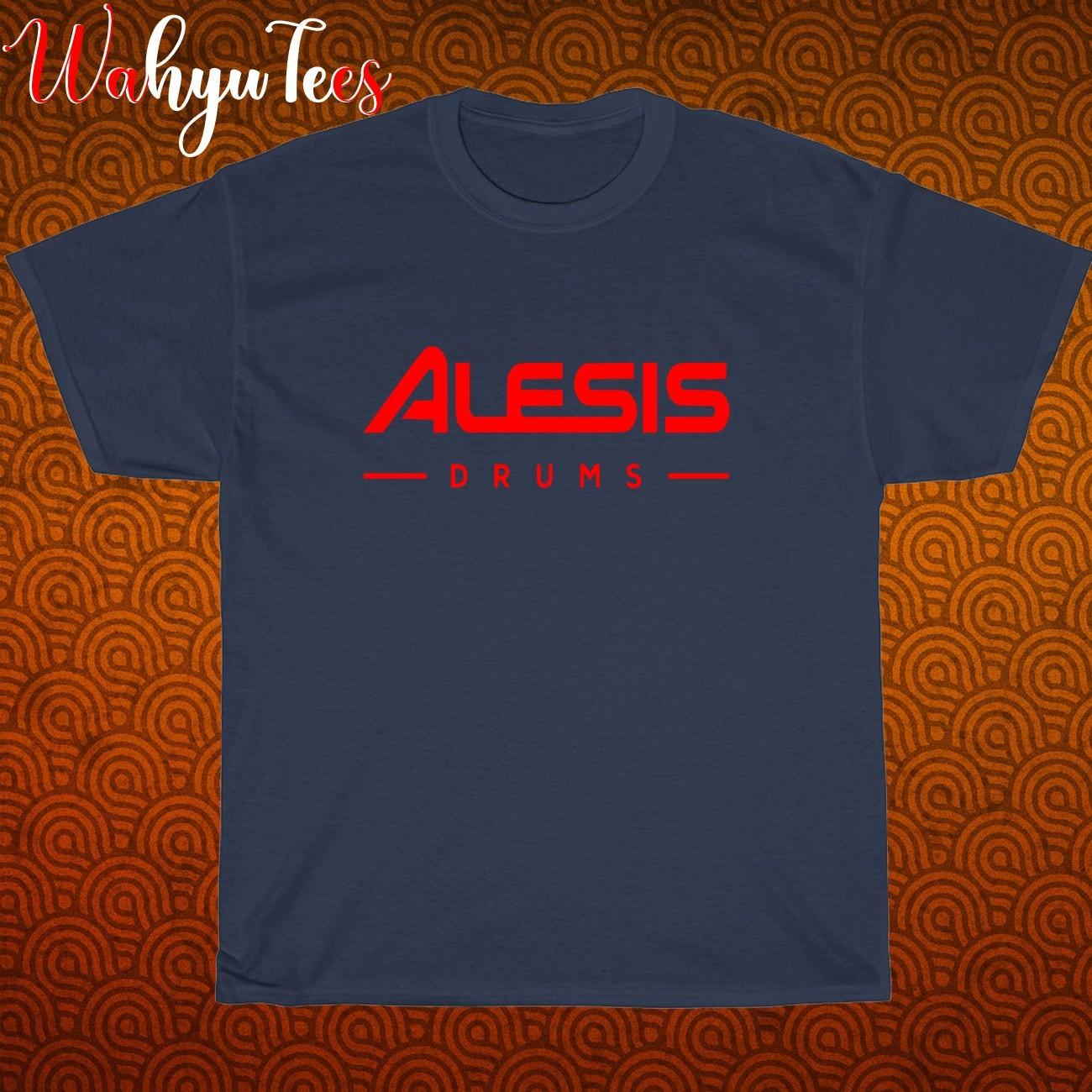 New Alesis Drums Logo Black/Grey/Navy/White Size S-5XL Unisex T-Shirt L