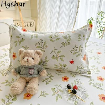 Breathable Printed Pillow Case 48x74cm Removable Pillowcase Ins Pastoral Home Textile Bathroom Household Soft Pillows Cover 2pcs