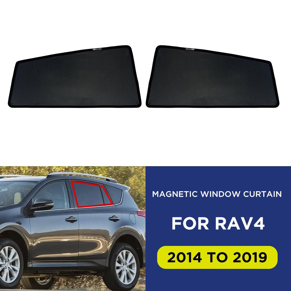 Magnetic Car Side Window Sunshades For Toyota RAV4 XA40 (2014-2019) For Rear Passenger Privacy Auto Window Sun Protection SHADESWindshield Sunshades