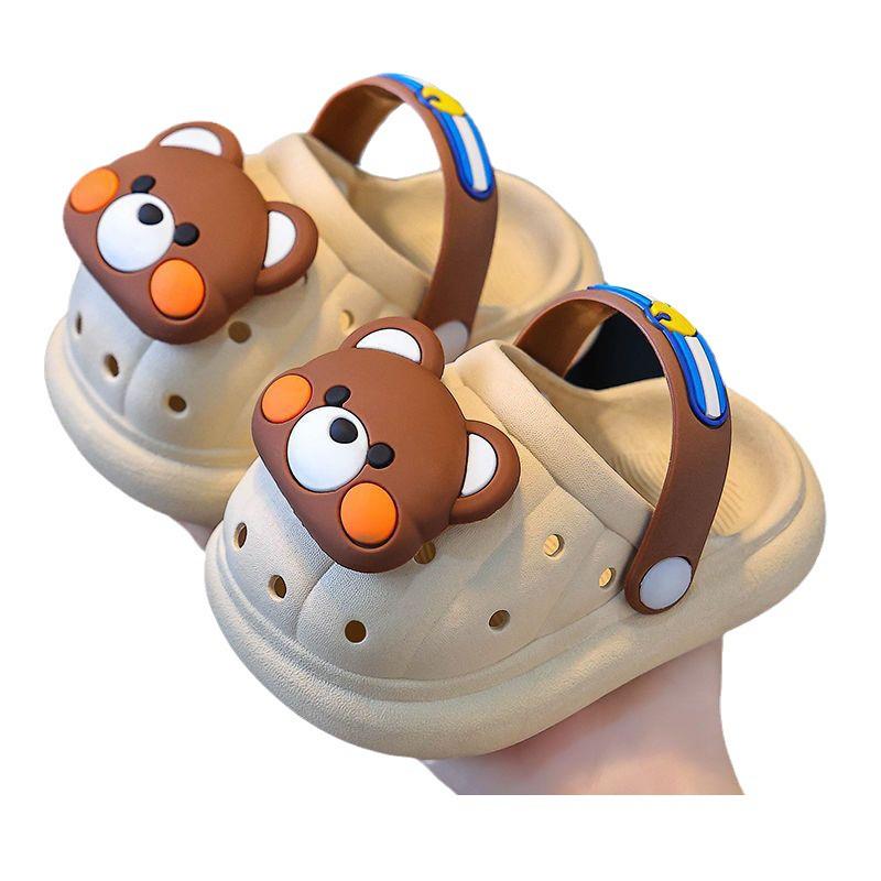 Summer Kids' Cartoon Baotou Indoor Slippers, Non-slip Soft Bottom for Boys and Girls