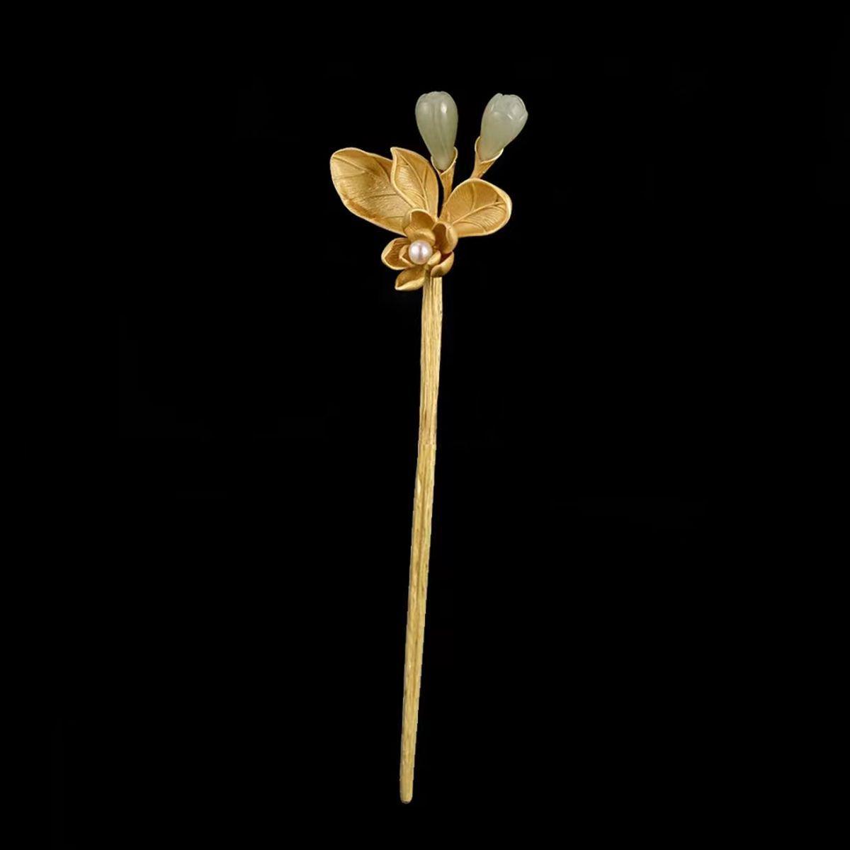

Elegant Magnolia Bud Hairpin: Classic, Versatile Hanfu Accessory with Exquisite Ethnic Style