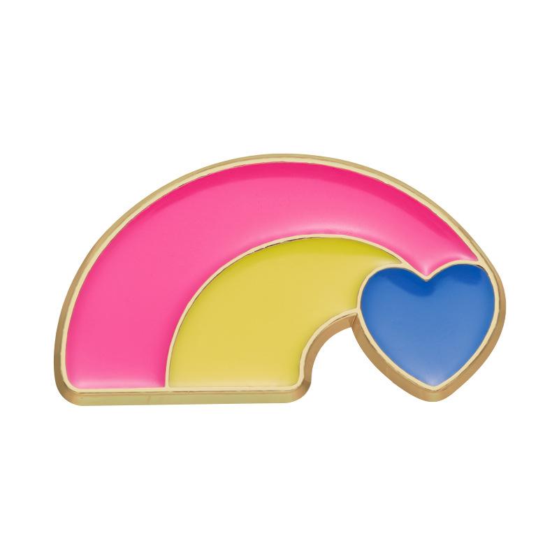 Broche Émail Drapeau Coloré Arc-en-ciel Broche Drôle Badge Dessins Animés Pour Sacs Jeans Sweats à Capuche Pin de revers en Denim Bijoux Meilleur Cadeau Enfants pink