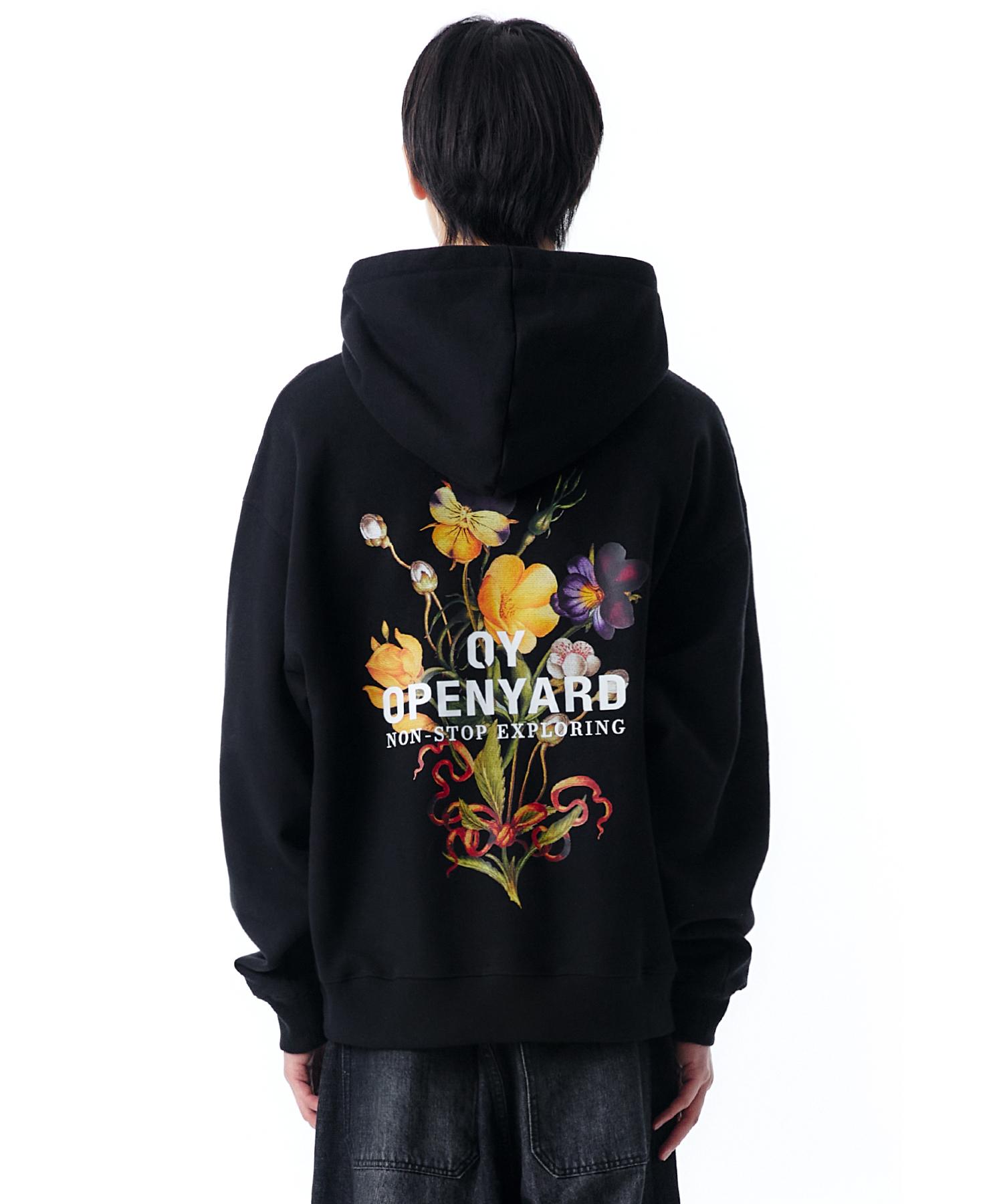 Oy Vintage Flower Logo Hoodie-Black 2 Size