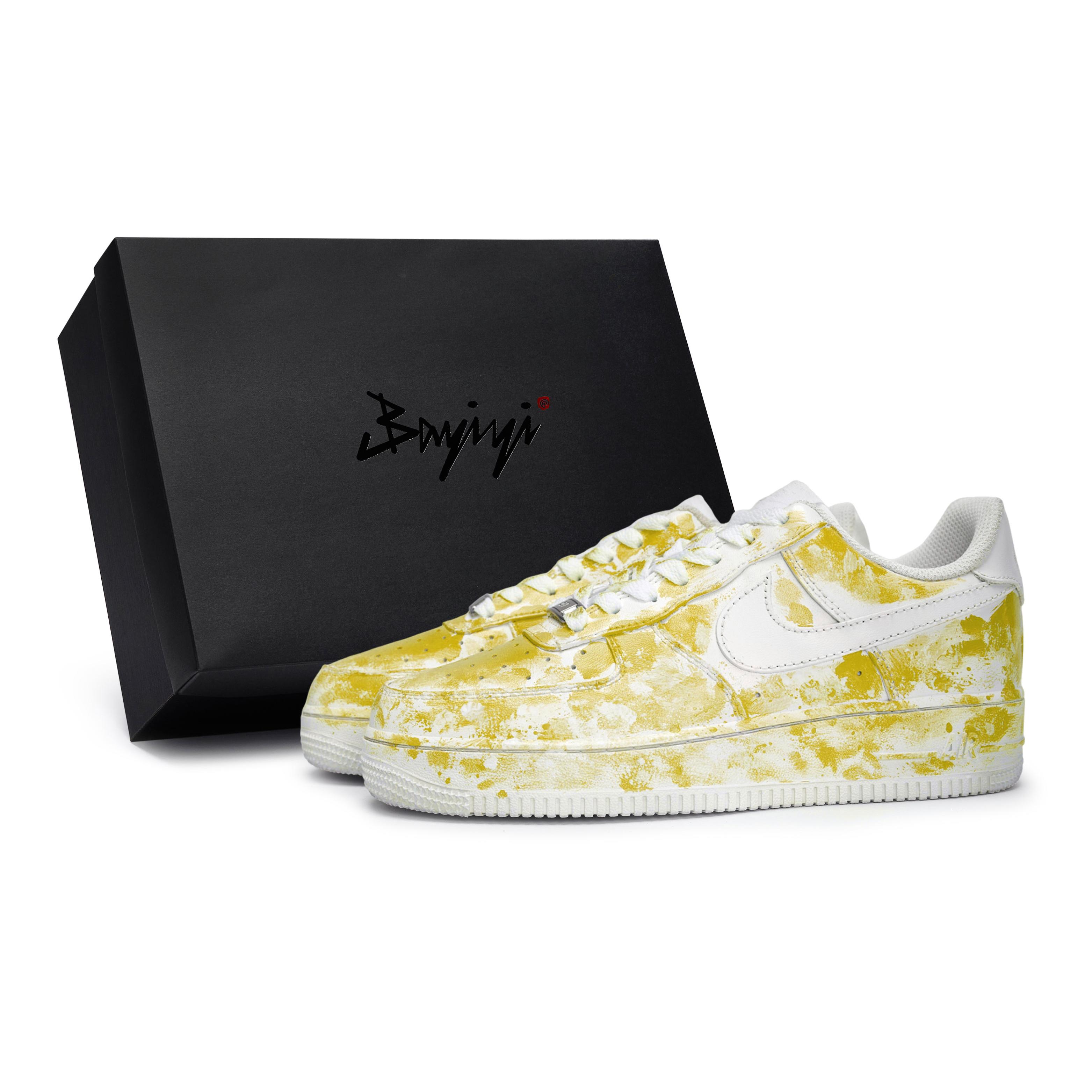 

Nike Air Force 1 Sky Halo Flowing Light Yellow Slip Resistant Low top Skateboard Shoes Unisex White Yellow CW2288-111(Team80SBOX) 38