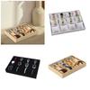 Plush Watch Display Trays Featuring 12 Grids For Organized Jewelry Presentation Luxury Flannel Jewelry Display Box