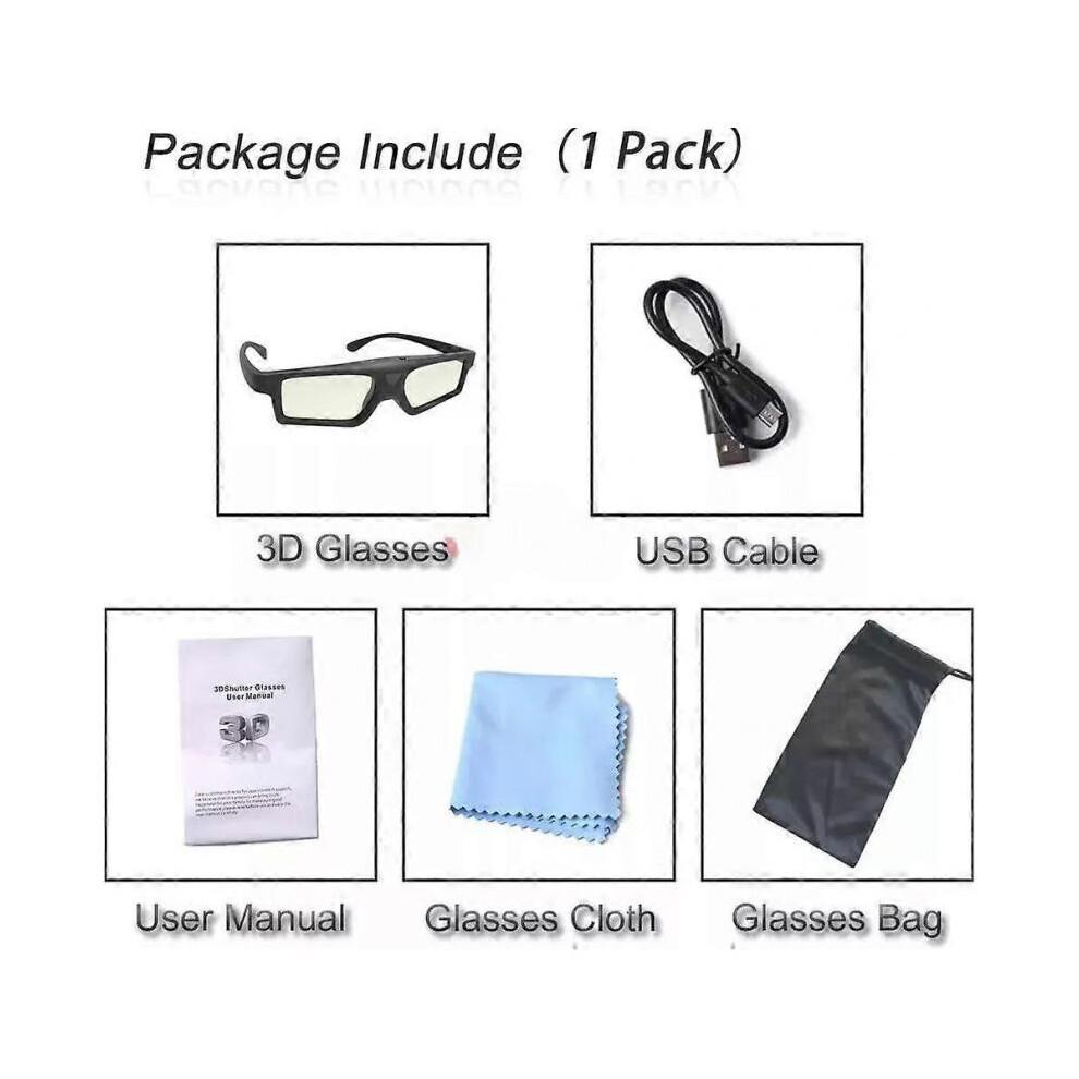 1PCS Rechargeable Bluetooth RF 3D Active Glasses for Epson 3D TV Projectors TW5700TX