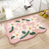 Modern Minimalist Cashmere Skin-friendly Floor Mat, Comfortable and Soft Non-slip Bathroom Floor Mat for Shower Rooms