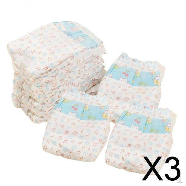 

3x 10 шт. Маленькие Средние Подгузники-Пояса для Собак Индикатор Влажности - Белый, XXS