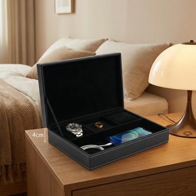 Multi-function Stationery Organizer Leather Desktop Box Neat Arrange Storage Tray Business Supply