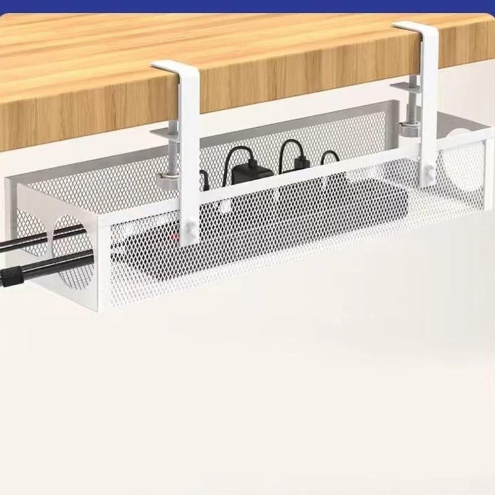 Space Saving Under Desk Wire Management Tray No Drilling Data Wire Storage Rack  for  Home