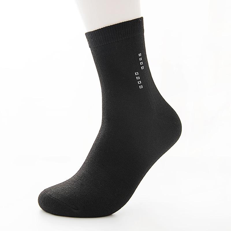 

Мужские весенне-осенние простые деловые носки-трубы с защитой от запаха, дышащие, влагоотводящие 1 pair чёрный