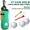 1Pc Golf Tee Holder Neoprene Golf Ball Carry Bag Pouch Golf Ball Holder Keychain Belt Clip Portable Golf Gifts Accessories
