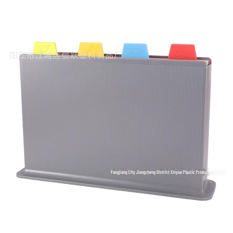 Cross-Border Plastic Cutting Board Set with Storage - Mildew-Proof, Ideal for Baby Food and Fruit.