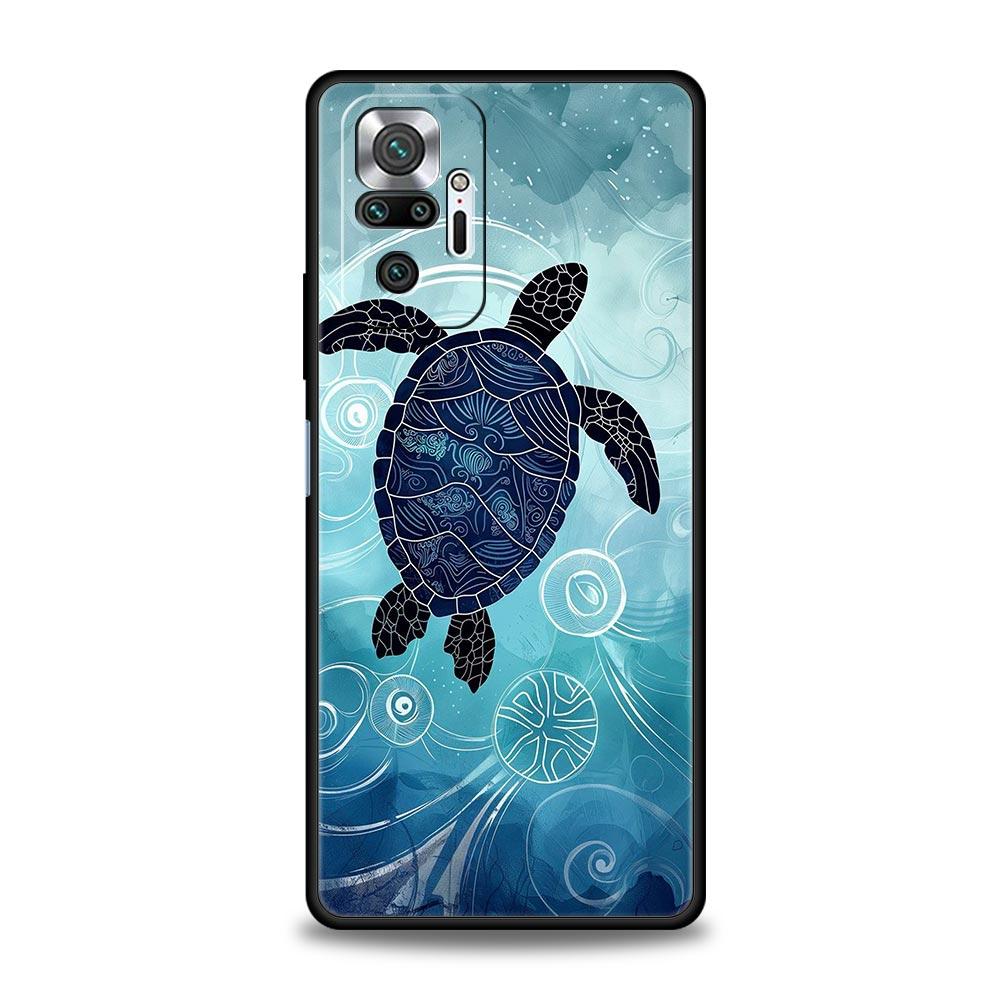 Ocean Coastal Seashell Seaweed Pattern Phone Case Cover for Redmi 14C 13C 12 10C Note 14 13 12 10 11 Pro Plus K40 Pro Soft TPU