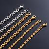 Larghezza 1,5/1,9/2,3/4,2 mm Acciaio Inossidabile Maglia Rolo Catena O Colore Oro Collana Metallica Per Donne Gioielli da Uomo Regalo