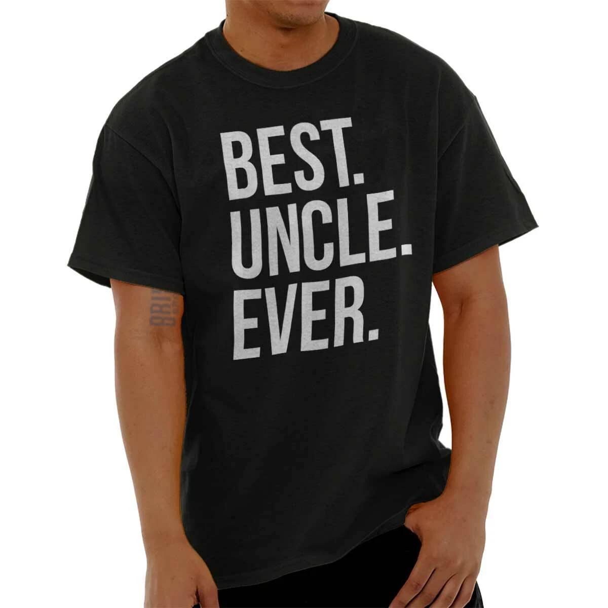 Cool Best Uncle Ever Family Reunion Love Mens Casual Crewneck T Shirts Tees XS