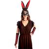 Bunnies Ears Headband,Choker,Tail Stripe Stockings Easter Bunnies Costume Accessories Halloween Cosplay Costume Women