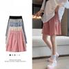 Eisseiden-Shorts Damen Sommer Slim Slim Locker Hohe Taille Gerade Mittellange Hose Lässig Weites Bein Sport Fünfte Hose