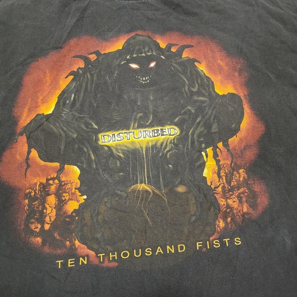 Футболка с принтом Ten Thousand Fists Disturbed, короткий рукав, черная, унисекс, размеры S-5XL, 1P0569, Унисекс футболка L