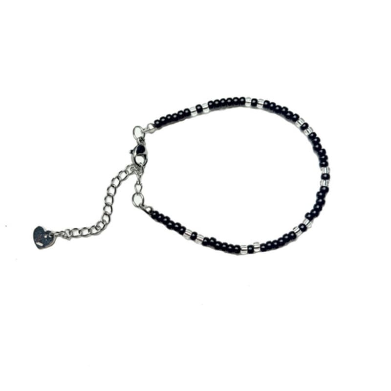 L’OMBRILLANT Black Bead Bracelet (2COL)