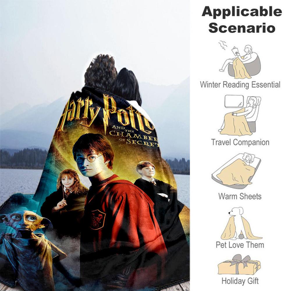 1pc Harry Potter Chamber Secrets Outdoor Flannel Throw Blanket All Season Soft Warmth,Home Decor 1031191