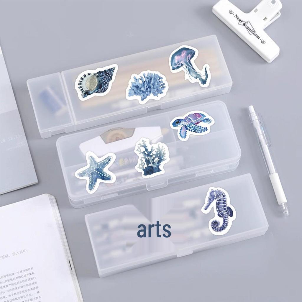53 Blue Ocean Series Waterproof Stickers for Laptops, Journals & Phone Cases