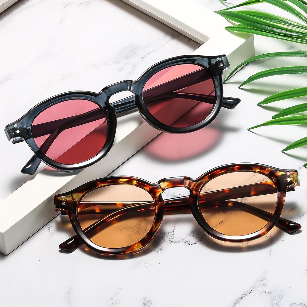 Vintage Small Frame Oval Women Eyeglasses Brand Black Round Cool Men Sunglasses Designer Circular Eyewear for Male Female