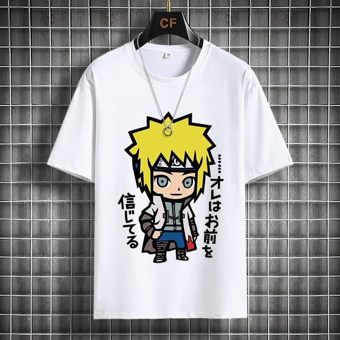 Leisure Naruto Childrens Tshirt Summer New Anime Peripheral Printed Parentchild Outfit Pure Cotton Fashionable Tshirt