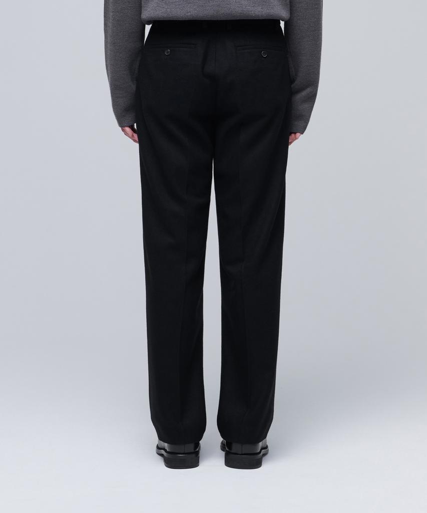 MUSINSA STANDARD Wool Flannel Wide Slacks [Black]