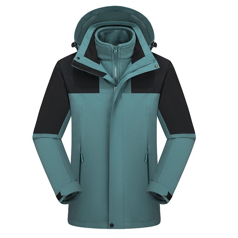 

Новая унисекс куртка 3-в-1 для альпинизма, водонепроницаемая и ветрозащитная: Дышащий, Съемный, Двухкомпонентный Штормовой Плащ для Активного Отдыха XXL