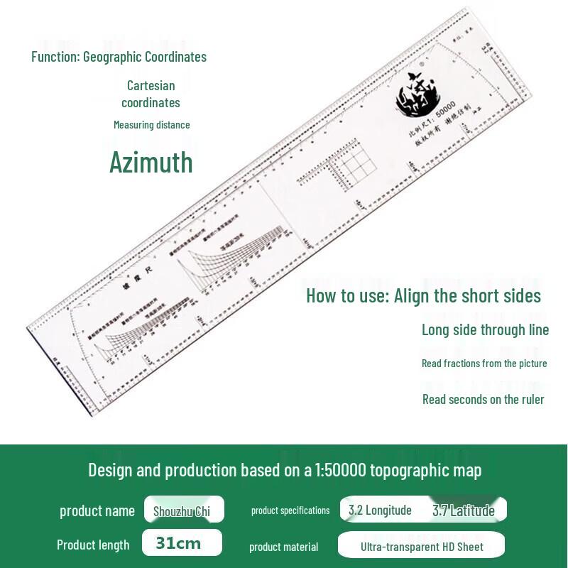 Bingfu Map Reading Multi-Tool Ruler