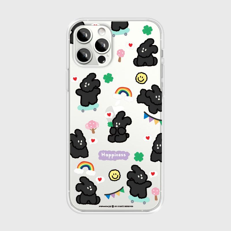 Y2K Ins Korean Stickers Phone Case For iPhone 17 16 16e 15 14 13 12 11 Mini Pro Max X XR XSMax 7 8 Air Plus Transparent