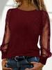 T-shirt Casual a Maniche Lunghe Larghe Europea e Americana 2024