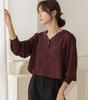 ELYSIA Pearluna Gold Button Single Blouse