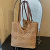 Niche Crochet Single Shoulder Tote Bag Seaside Beach Woven Bag Women's Cotton Thread Lazy Summer Handmade Mesh New Bag