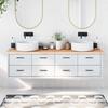 VidaXL Bathroom Countertop 180x60x6 Cm Untreated Solid Wood 3156072